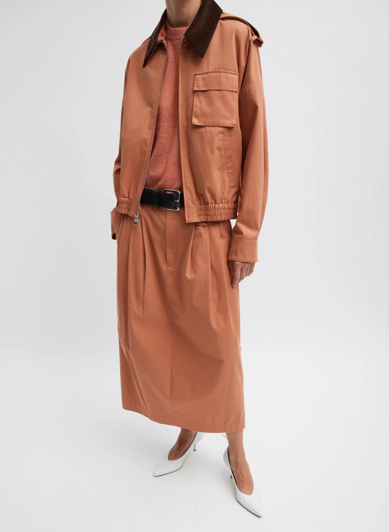 Best Sale Bio Twill Bomber Jacket With Removable Corduroy Collar Jackets & Outerwear