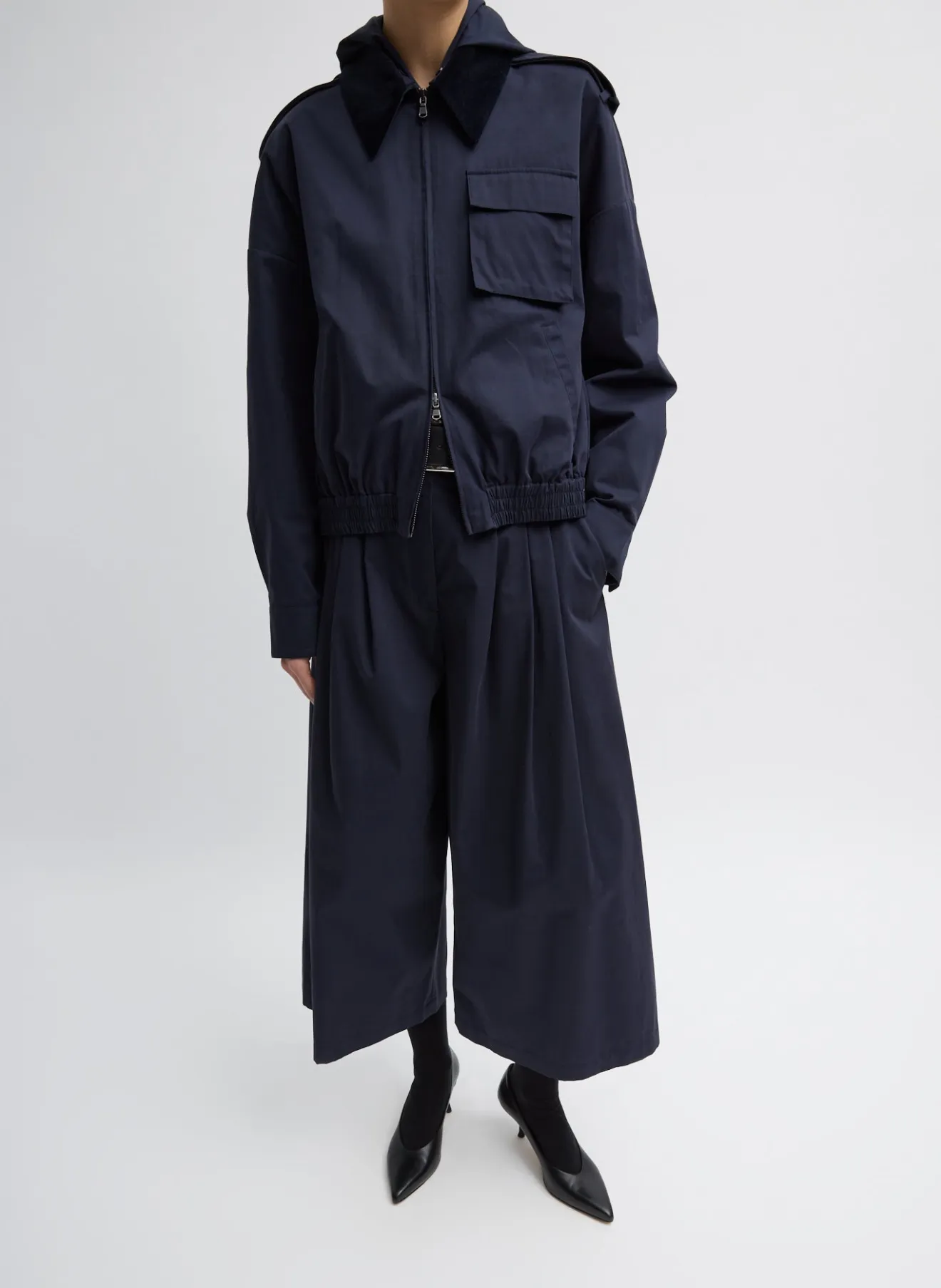 Outlet Bio Twill Bomber Jacket With Removable Corduroy Collar Jackets & Outerwear
