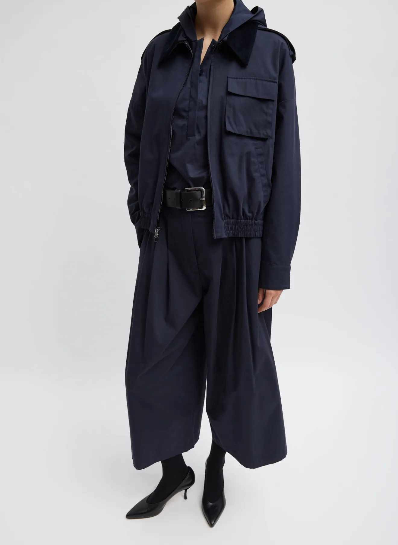 Outlet Bio Twill Bomber Jacket With Removable Corduroy Collar Jackets & Outerwear
