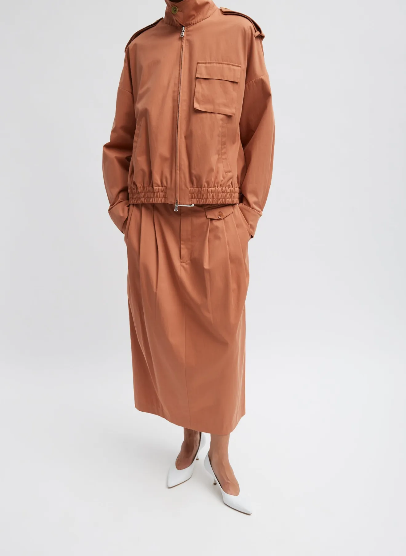 Best Sale Bio Twill Bomber Jacket With Removable Corduroy Collar Jackets & Outerwear