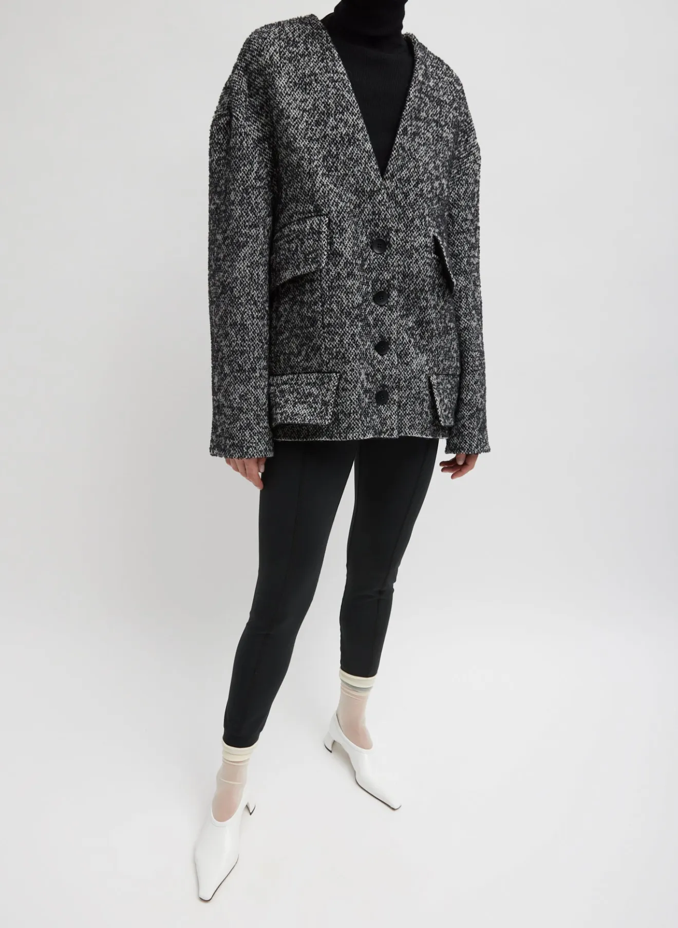 Best Sale Boucle Tweed Cardigan Coat Jackets & Outerwear