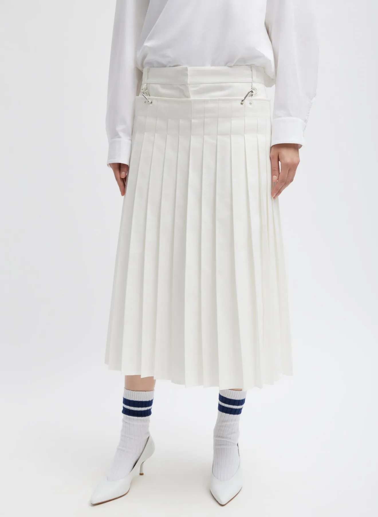 Cheap Chino Convertible Pleated Skirt Skirts