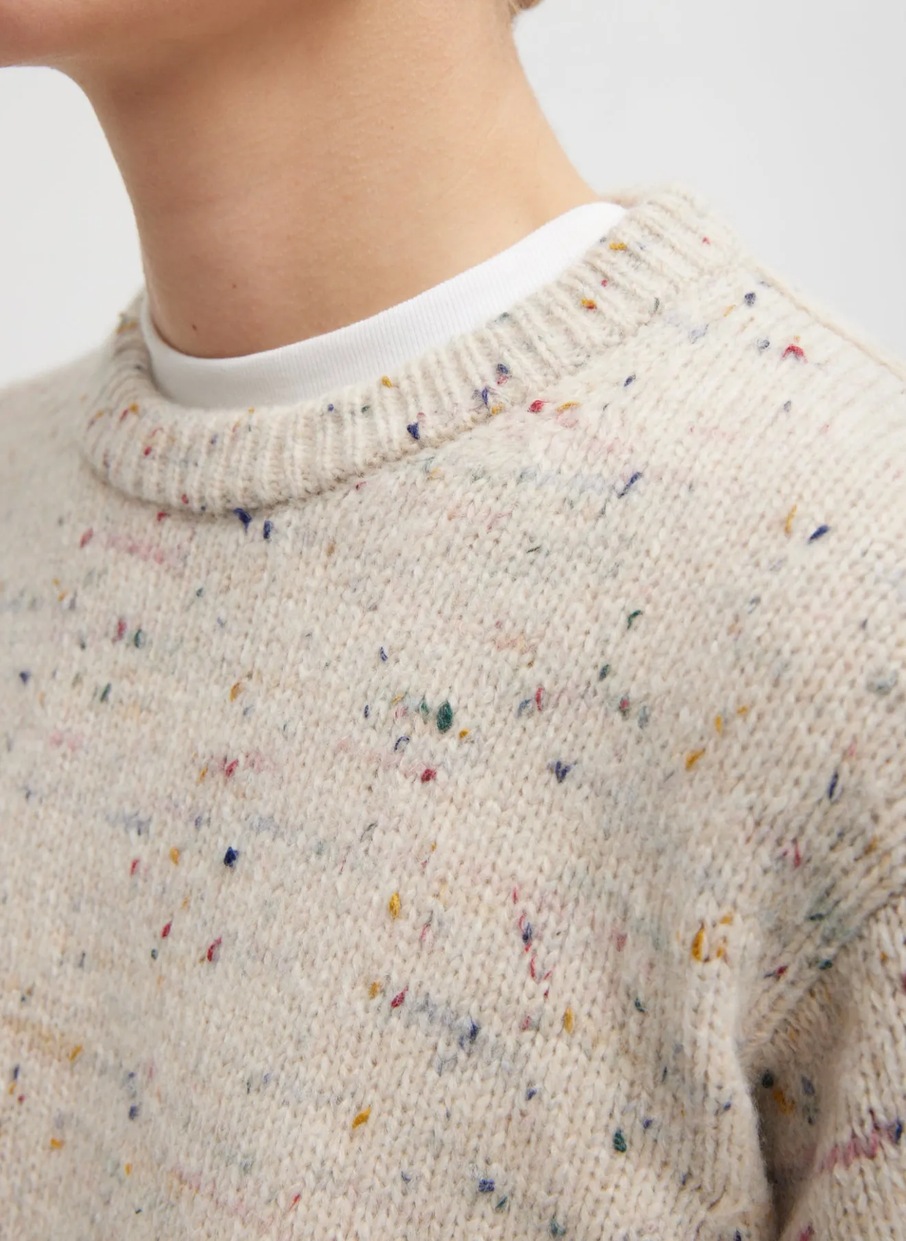 Hot Confetti Shrunken Crewneck Pullover Knitwear & Sweatshirts