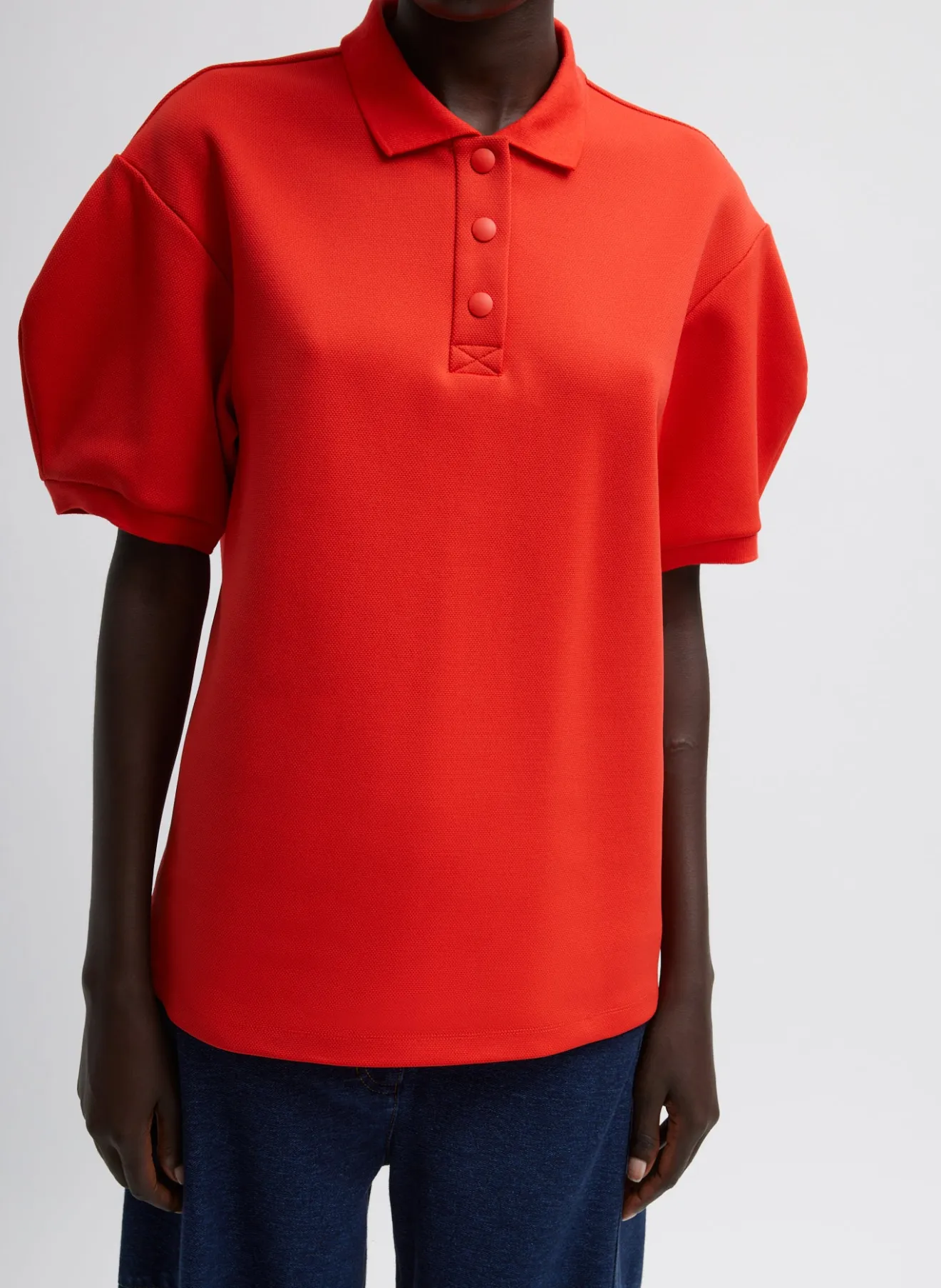 Outlet Luxe Pique Polo Shirt Tops