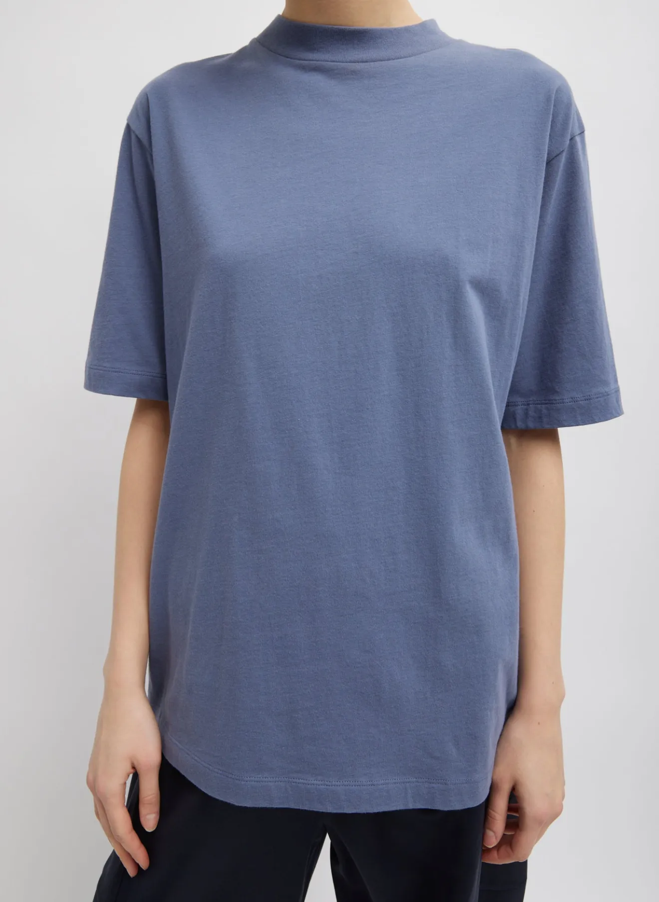 Hot Mock Neck Unisex T-Shirt Tops | Fundamentals