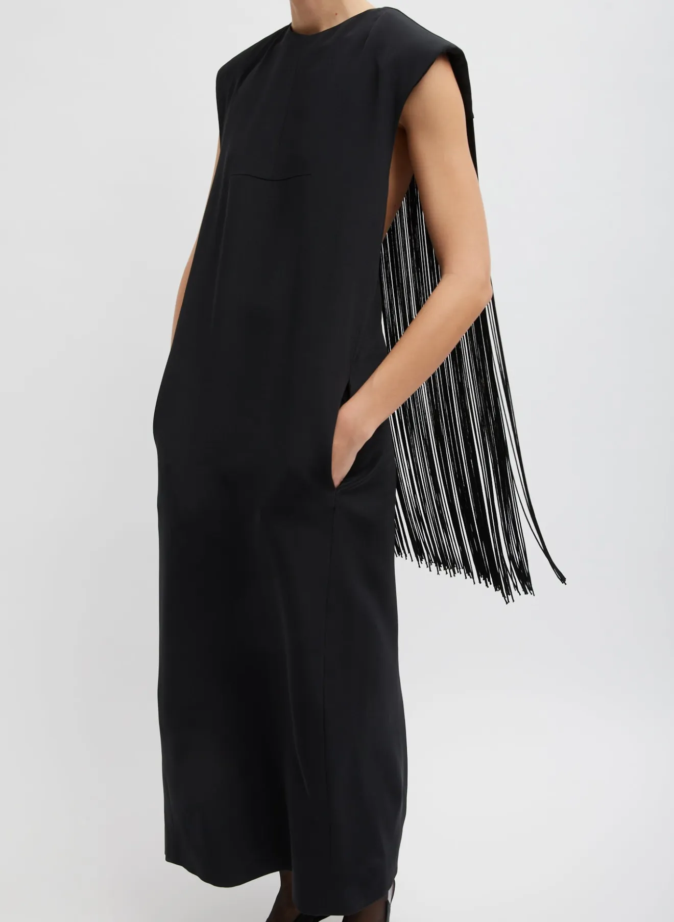 Flash Sale 4-Ply Silk Fringed Dress Dresses