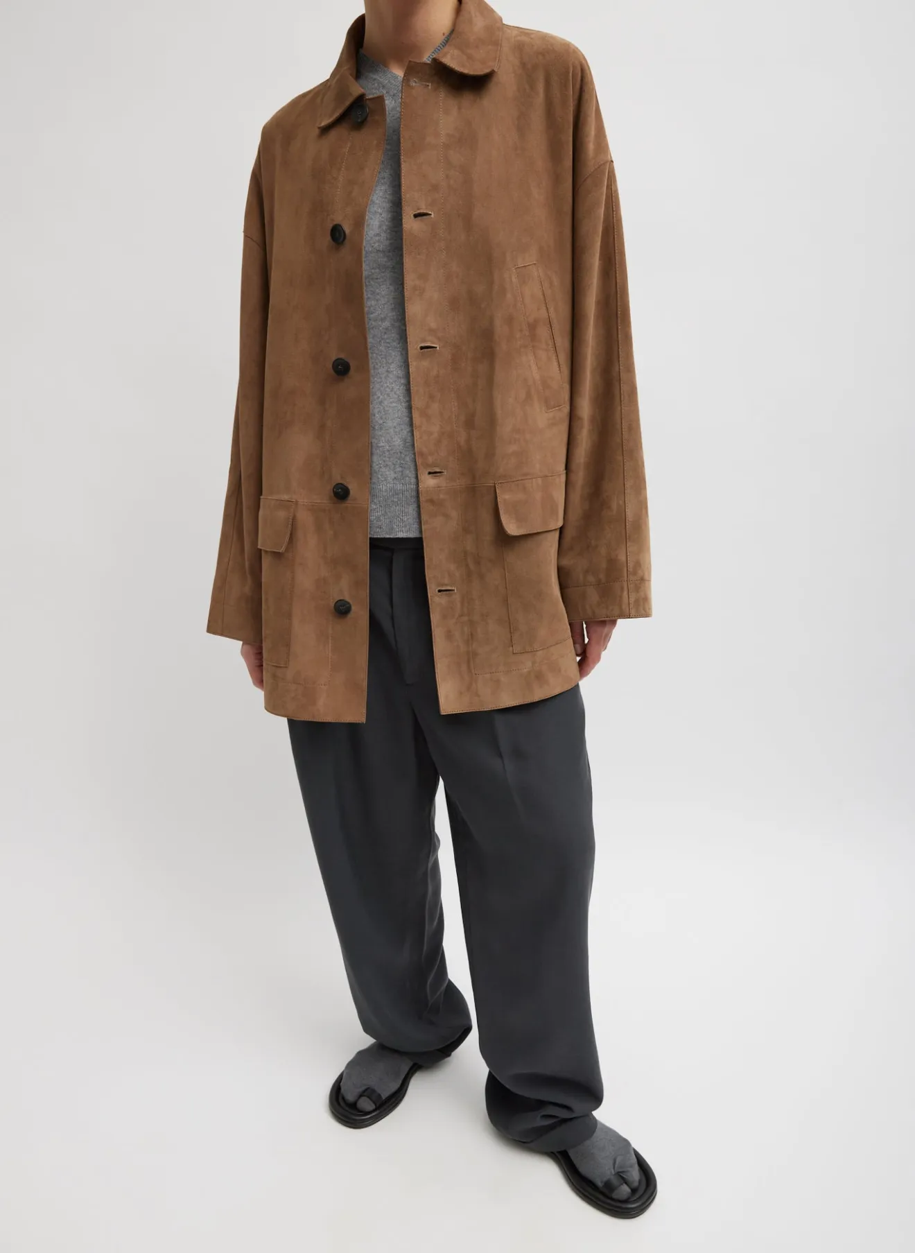 Clearance Suede Carcoat Jackets & Outerwear