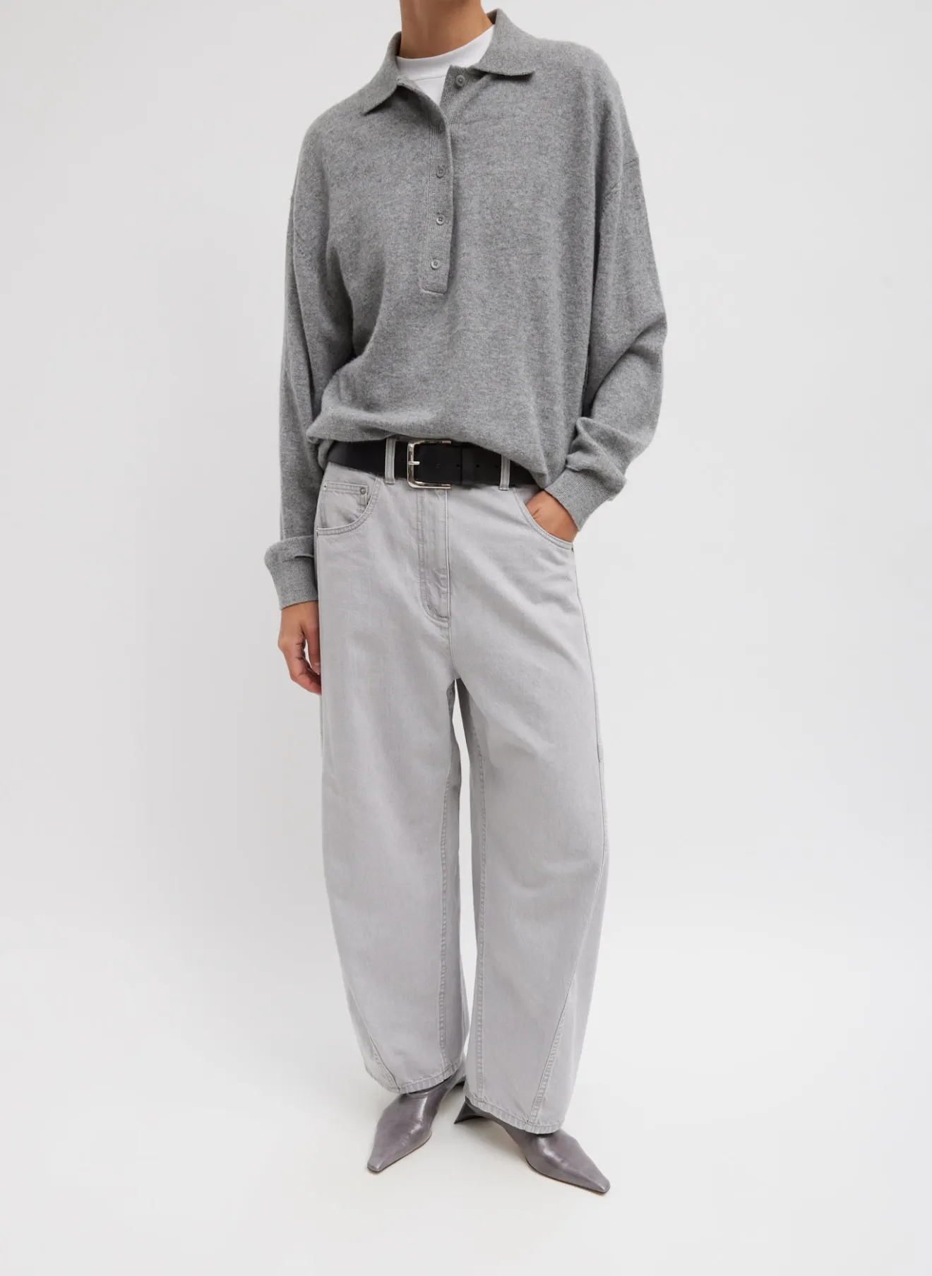 Online Washable Cashmere Easy Polo Sweater Knitwear & Sweatshirts | Fundamentals