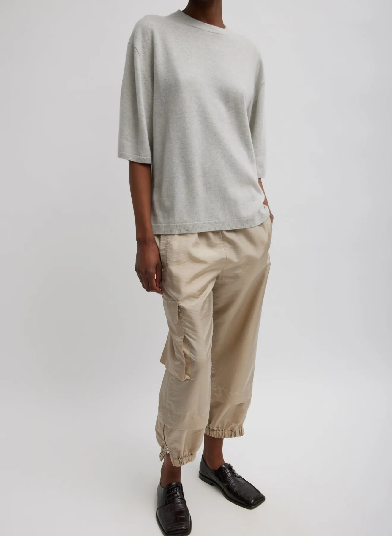 Store Washable Cashmere Oversized Easy T-Shirt Knitwear & Sweatshirts | Tops