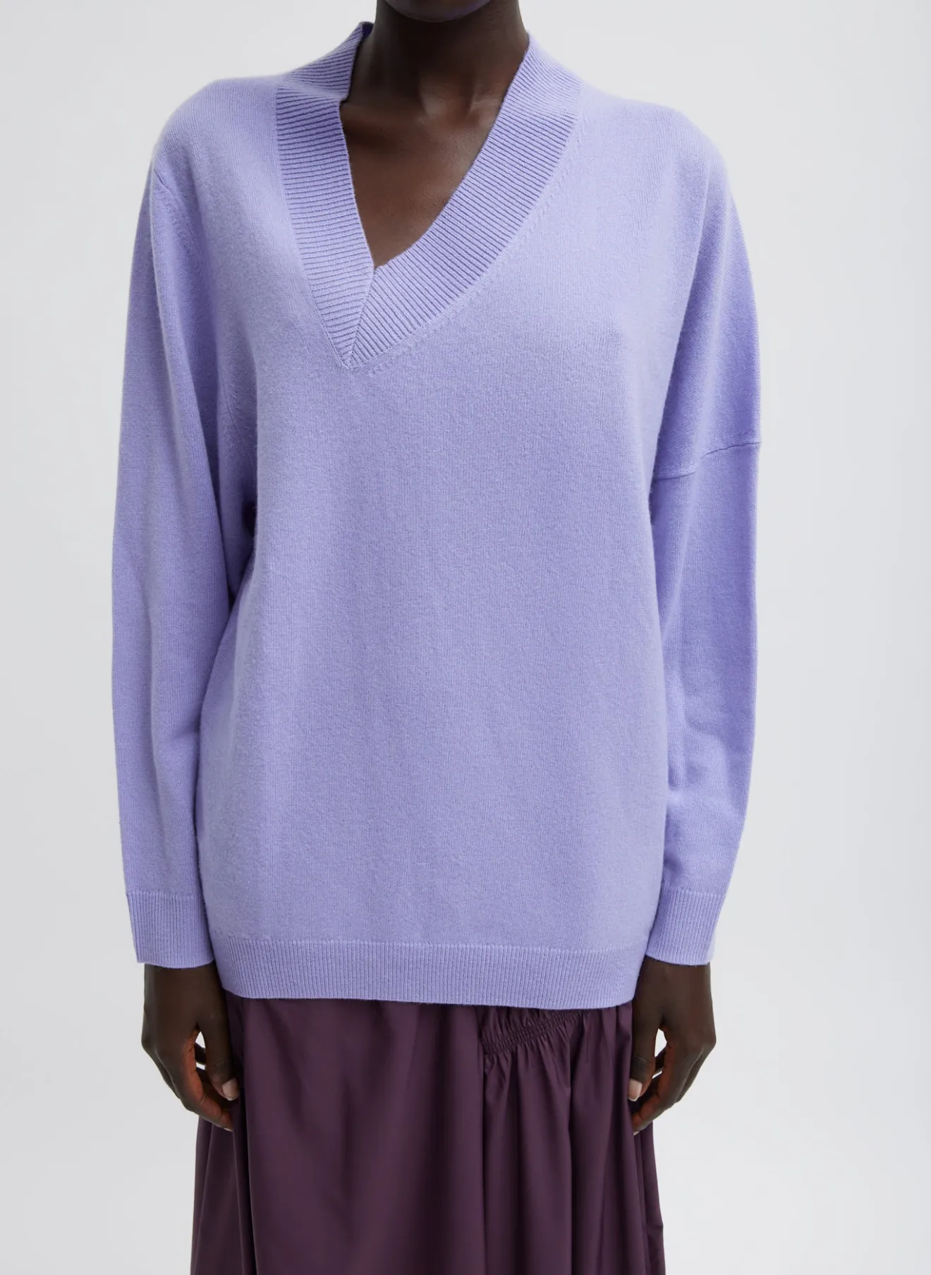 New Washable Cashmere Warp V-Neck Pullover Knitwear & Sweatshirts