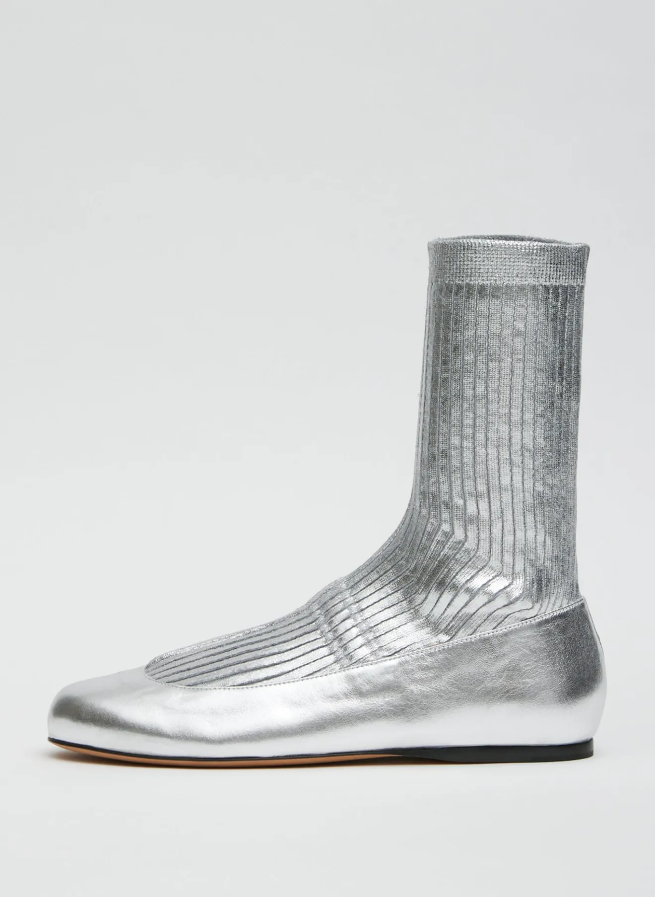 Hot Borg Metallic Sock Shoe Boots