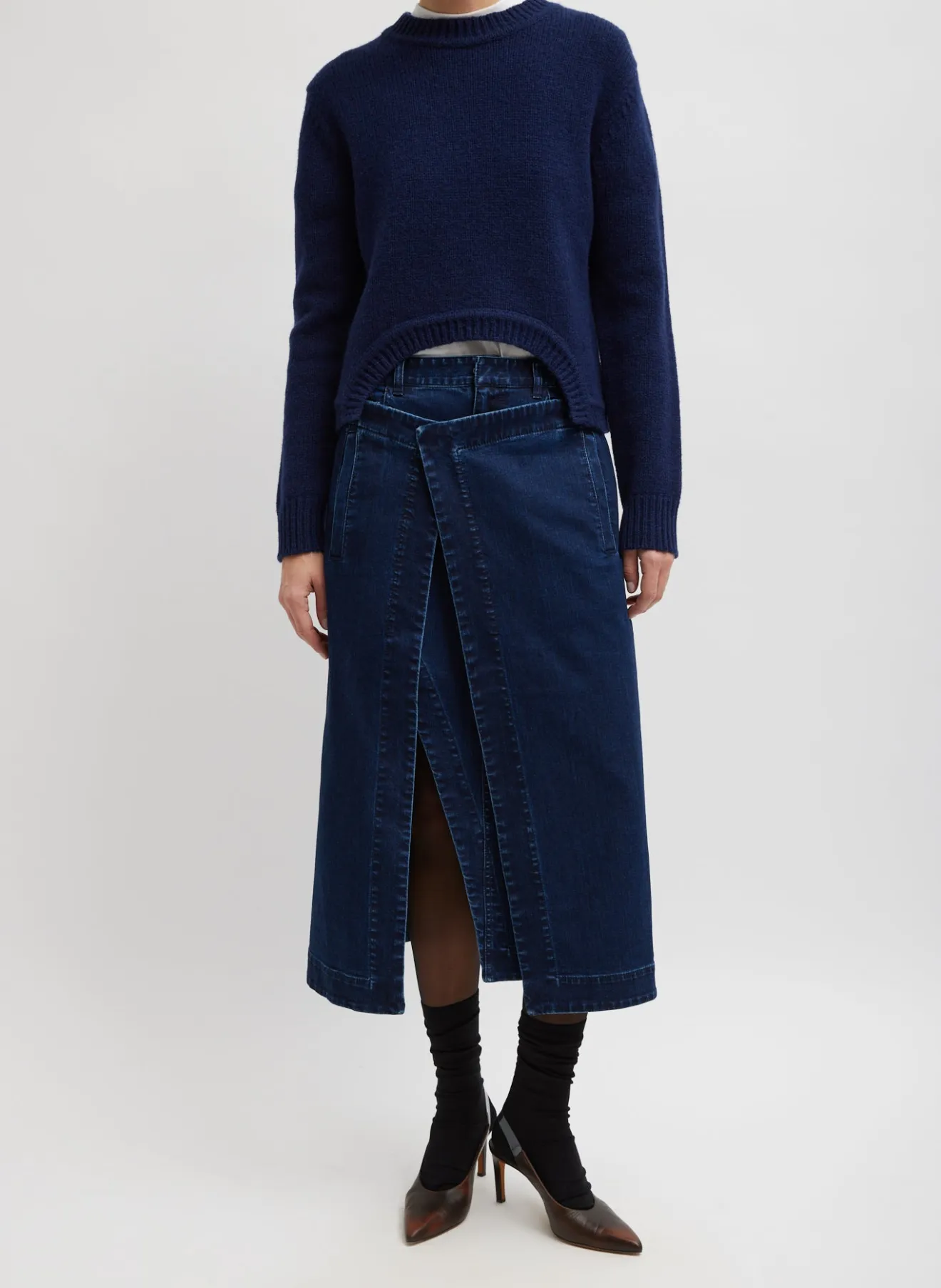 Clearance Classic Denim Wrap Skirt Denim | Skirts