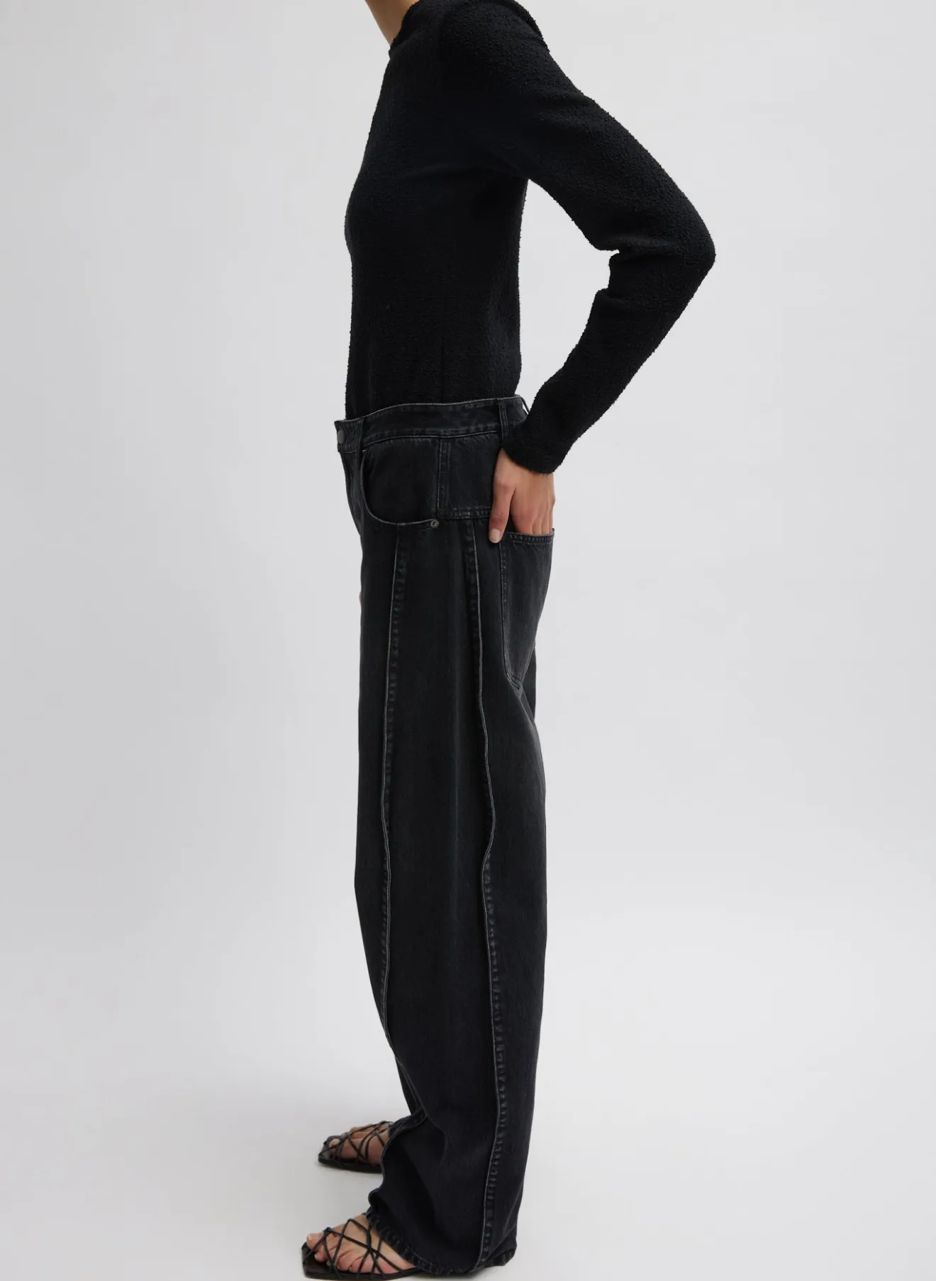 New Vintage Black Denim Tuck Jean Denim | Pants & Shorts